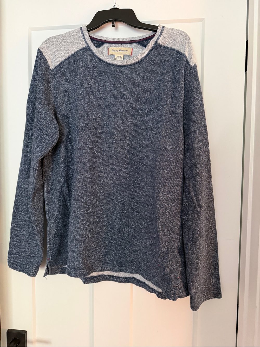 TOMMY BAHAMA Blue Heather Pullover Sweatshirt-Size XL